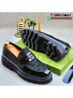 GG Bimaterial High Sole Shoe - Black