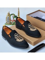 Billionaire Suede Loafers Shoe - Black 