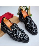 Christian Louboutin Luxury Stud Tassel Shoe - Black