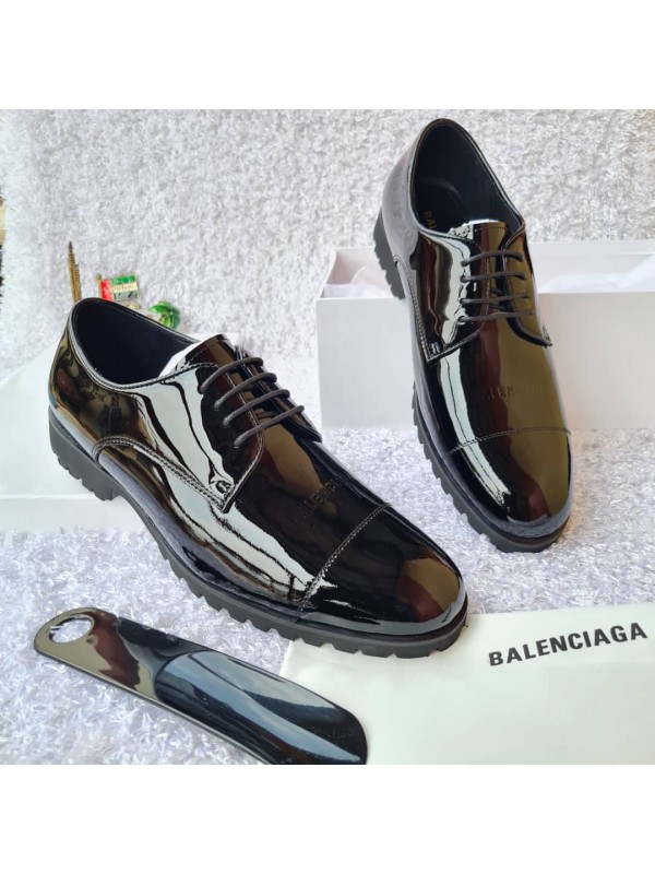 Balenciaga Leather Leather Derby Shoes EU 40 US 7 Mens Brown WAZGO  eBay